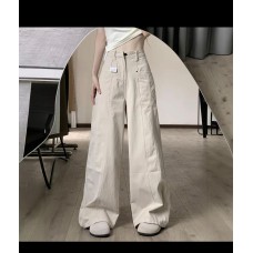 Clara High-Waisted Wide Leg Pants / Celana Cargo Kulot Kanvas Premium